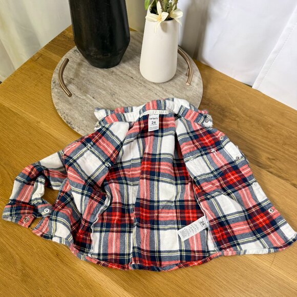 Bundle of 2 Carters Baby Girl Plaid Long Sleeve Tops size 24 months - Picture 12 of 13